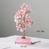 Natural Pink Crystal Tree Copper Wire Gravel Quartz Arts Trees Ornament Decoration for Home