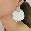 Dangle Kronleuchter Bohemian handgefertigte Perlen Ohrringe für Frauen Schmuck Perlen Ohrring Runde Blume Statement großer Anhänger WeddingDangle