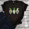 T-shirt feminina St Patricks Dia Gnome Camisa Mulheres 2022 Camise