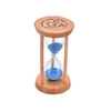 Fashion 3 Mins Wooden Frame Sandglass Sand Glass Hourglass Time Counter Count Down Home Kitchen Timer Clock Decoration Gift F3788 0704