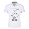 Polo da uomo personalizzata stampata Po / Progetta le tue magliette Polo da golf da tennis a maniche corte estive unisex unisex Taglia XXXL 220608