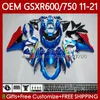 حقن الجسم لسوزوكي GSXR-600 600CC 750CC GSXR 600 750 CC K11 11-21 121NO.3 GSXR600 GSXR750 11 12 13 14 15 16 16 GSXR-750 2017 2018 2019 2020 2021 Fairings Factory Blue