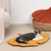 Katt säng matta blad form mjuk hund crate pad, maskin tvättbar tress för medelstora små hundar och katter kennel pad 220323