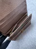 Designer Leinwand und Leder -Bifold -Geldbörsen Herren Womens Brown Jumbo Kartenhülle Münze Geldbörse 6582447168790