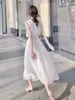 Womens Spring And Summer Style Gentle Elegant Long Skirt High Collar Sleeveless Fashion Sexy Dress 220615