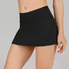 L-199 Hot Yoga Running Pleated Sports Skirt Breathable Fitness Tennis Double-layer Anti-exposure Sexy Gym Women s36