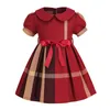 Robe de princesse classique pour filles, tenue de printemps décontractée et mignonne, vêtements de fête d'anniversaire pour enfants de 1 à 6 ans