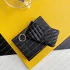 Ladies Fashion Casual Designer Luxury Caviar MATELASS Key Pouch Coin Purse Wallet Grain De Poudre Embossed Leather Business Card Holder High Quality 438386