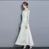 民族服の夏の女性ベトナムao daiレトロ改善ドレスレースcheongsamethnic