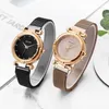 Wristwatches Women Watch Bracelet Suit Diamond Dial Watches Fashion Rose Pink Magnet Buckle Ladies Quartz Simple FemaleWristwatches