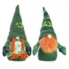 Праздничный день St. Patrick's Day Gnome Decoration Plush Swedish TOMTE Figurine Holiday Home Камин Настольный эльфийский орнамент