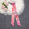 Женский модный шарф, дизайнерский пояс для волос, сумка, шарф, качественный шелковый материал, размер 6x120 см