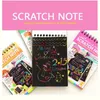 Scratch Not Siyah Karton Yaratıcı DIY Çizmek Kroki Notlar Çocuklar Için Oyuncak Dizüstü Boyama Çizim Not Kitap Malzemeleri