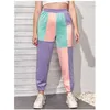 Women's Plus Size Pants Drawstring Waist Summer Spring Casual Sweatpants Color Blocked Sports Tapered Female Large Jogger 7XLWomen's