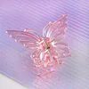 Pince à cheveux papillon pour femmes et filles, en plastique Transparent, pince à cheveux de grande taille, pinces à crabe, couvre-chef, accessoires pour cheveux, cadeau