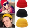 Bonnet Hip Hop tricoté chapeau hommes Skullcap femmes hiver chaud sans bord Baggy Melon casquette manchette Docker pêcheur bonnets chapeaux