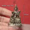 Oggetti decorativi Figurine Ottone Tara verde Piccola statua Buddha tantrico Miniature Buddismo Buddista Figura Desktop Enshrine Ornamenti H