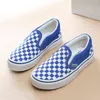 Children's Casual Shoes for Boys Girls Checkered Classic Kids Sneakers Slip-on Canvas Big Boy Girl Soft Breathable New Y220510