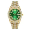Wristwatches Top Watches For Men Hip Hop Iced Out Diamond Man Watch Quartz Wristwatch Male Clock Reloj Hombre Gift Drop292t