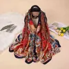 Tiktok Net Red Hot Bell Printing Elegant Cravat Atmosphere Bow Tie Sechreen Sungren Spring Summer Beach Shawl Mashing وشاح 8thn