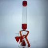 Rookpijpen Hookah Red Recycle Bong 17inch 18 mm gewricht rookpijpolie Rigs