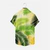 Men's Casual Shirts Men's Shirt Hawaiian Coconut Tree Print V-Neck Fashion Colorful Beach Summer Cool Men/Women 2022 Tops Europe Size 5X