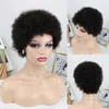 Remy Short Afro Kinky Curly Wave Wig Brazilian человеческие волосы для чернокожих женщин с больными париками в высоком качестве