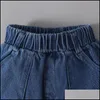 Roupas Define as crianças garotas trazem crianças de Shoder topsanddenim shorts e cinto de cinto 3pcs/set summer moda boutiqu mxhome dhxsw