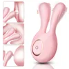 NIPPLE DUAL STIMULATHER G SPOT CLITORIS MASSAGER 12 vibrationslägen Rabbit Penis Vibrator för kvinnor Vuxna kvinnliga onanatorer