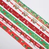 Party Decoration 100yards 25mm julband tryckt grosgrainband