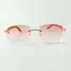 Lunettes de soleil design classiques 3524025, verres à branches en bois orange, taille : 18-135 mm