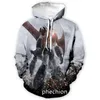 Erkek Hoodies Sweatshirts Phechion Moda Erkekler/Kadınlar Mazinger Z Infinity 3D Baskı Uzun Kollu Hoodie Sıradan Sweatshirt Erkek Spor Kazaklığı