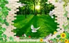 custom 3D wallpaper mural Green landscape TV wall wallpapers for bedroom walls background wall decaration stickers