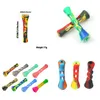 Smoking silicone horn pipe Wholesale mini glass tobacco dry herb One Hitter Pipes
