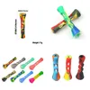 Smoking silicone horn pipe Wholesale mini glass tobacco dry herb One Hitter Pipes