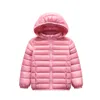 Winter Kids Boys Jackets Fashion Soild Color Down For Girls Warm Jacket Children with Hood Kids Jacket J220718