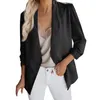 Women's Suits & Blazers Tunic Shirt For Leggings Women Fashion Casual Solid Long Sleeve Open Front Notched Collar Suit Cardigan Over Sized S