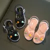 Flicka sandaler sommar mode barn baby flickor bling prinsessan singel sandaler för små stora flickor skor 220701