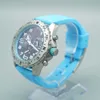 Watch Luxury Mens Japan Super Quartz Endurance Pro Chronograph 44mm Avenger Hurricane Baby Blue Rubber Strap Steel Case 1884 Men W5048590