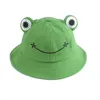 Berets Parent-Kid Cartoon Frog Bucket Hat Panama Fishing Cap Cute Froggy Homme Femme Bob Chapeau Outdoor Sun Fisherman HatBerets