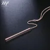 Pendentif Colliers Simple Stick Collier pour femmes Longue chaîne à maillons Rose Or Couleur Bande Bijoux Fille N601Pendant