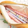 Cosmetische tassen cases Koreaanse student Kawaii Peanut School Pencil Bag Ins Cartoon Pencontinus opslag voor meisjes schattige make -up case zakje