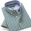 Classica camicia a maniche corta per uomini estivi di alta qualità al 100% cotone leggero e comodo moda giovanile 220324