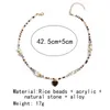 Bohemian Colorful Irregular Stone Beads Necklace Women Fashion Heart Butterfly Pendant Necklace Party Jewelry