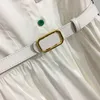 Dames robes élégantes mode ceinture jupes de créateur femmes marque lettres robe été Vintage jupes longues vêtements