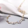 Braccialetti di collegamento Catena Carino Perline di pietra di luna Per le donne Romantico Due file Braccialetto Braclet A portata di mano Accessori per gioielli regalo per ragazze H026
