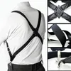 Mens Suspenders ayarlanabilir diş telleri x şekil elastik kayış yan klips crossover yetişkin suspensorio pantolon giyim aksesuarları 220526