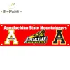 130GSM 150D Material NCAA Appalachian State Mountaineers Flagge Doppelseitiger Druck 1,5*5ft (45cm*150cm) Kettengewirke Bannerdekoration fliegender Hausgarten