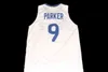 SJZL98 Tony Parker # 9 Team Frankrijk Mannen Basketbal Jersey Groen Elke Size Throwback Jerseys Stitched Borduurwerk Retro