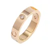 2023 Marka Lüks Tasarımcı Paslanmaz Çelik Band Yüzükler Moda Parti Takı 18 k Rose Gold Erkek Kadın Aşıklar Düğün Promise Ring Hediyeler